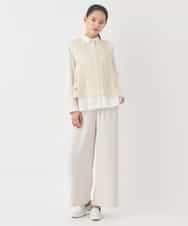 RBLDD04290 HIROKO BIS(ヒロコ ビス) ナチュラルストレッチスラックス /洗濯機で洗える ベージュ