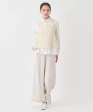 RBLDD04290 HIROKO BIS(ヒロコ ビス) ナチュラルストレッチスラックス /洗濯機で洗える ベージュ