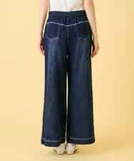 RBLED12250 HIROKO BIS(ヒロコ ビス) ステッチポイントストレッチデニムパンツ ネイビー