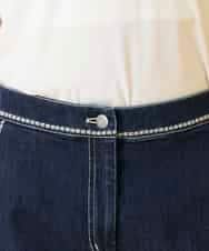 RBLED12250 HIROKO BIS(ヒロコ ビス) ステッチポイントストレッチデニムパンツ ネイビー