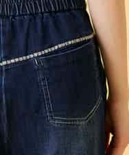 RBLED12250 HIROKO BIS(ヒロコ ビス) ステッチポイントストレッチデニムパンツ ネイビー