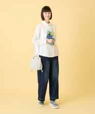 RBLED12250 HIROKO BIS(ヒロコ ビス) ステッチポイントストレッチデニムパンツ /洗濯機で洗える ネイビー