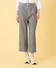 RBLED16270 HIROKO BIS(ヒロコ ビス) ストライプクロップドパンツ ネイビー