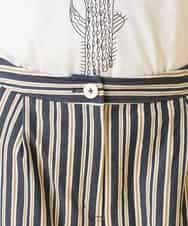 RBLED16270 HIROKO BIS(ヒロコ ビス) ストライプクロップドパンツ ネイビー