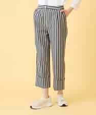 RBLED16270 HIROKO BIS(ヒロコ ビス) ストライプクロップドパンツ ネイビー