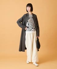 RBLED46330 HIROKO BIS(ヒロコ ビス) ジャカードストレートパンツ /洗える アイボリー