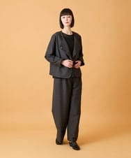 RBLED46330 HIROKO BIS(ヒロコ ビス) ジャカードストレートパンツ /洗える アイボリー