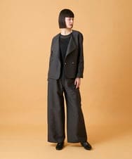 RBLED46330 HIROKO BIS(ヒロコ ビス) ジャカードストレートパンツ /洗える アイボリー