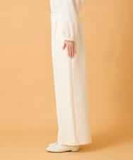 RBLED46330 HIROKO BIS(ヒロコ ビス) ジャカードストレートパンツ アイボリー