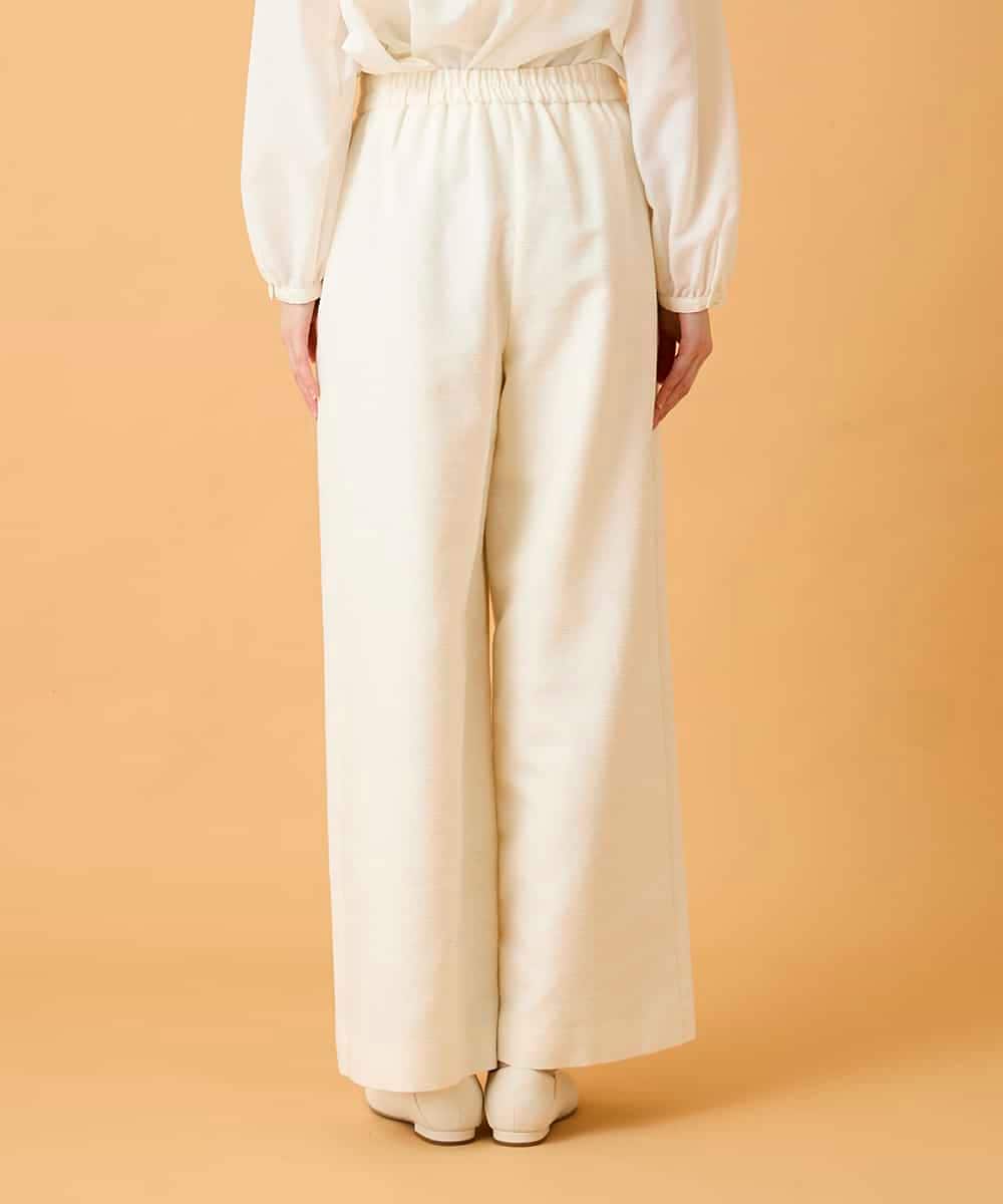 RBLED46330 HIROKO BIS(ヒロコ ビス) ジャカードストレートパンツ アイボリー