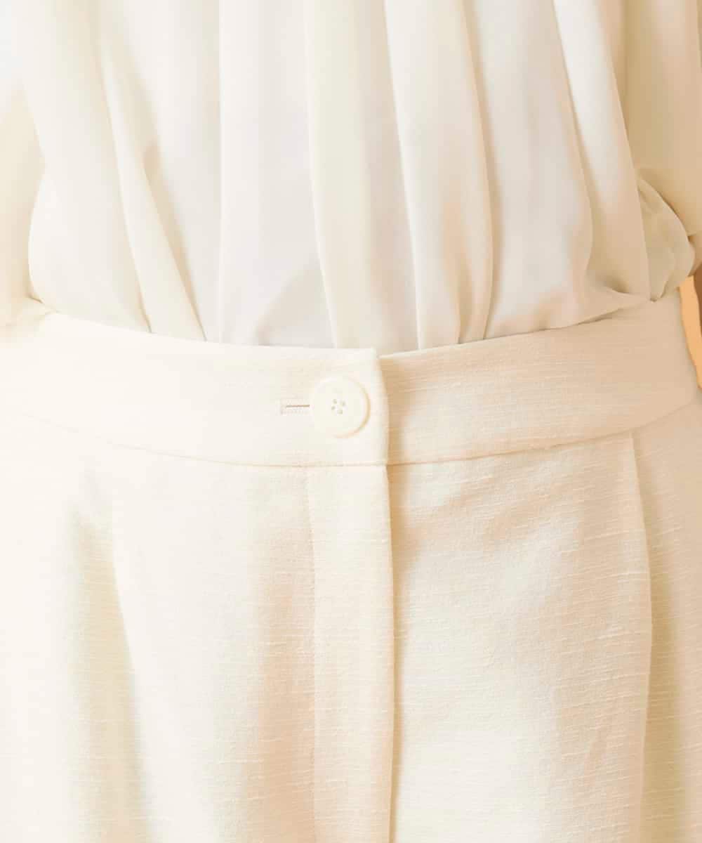 RBLED46330 HIROKO BIS(ヒロコ ビス) ジャカードストレートパンツ アイボリー