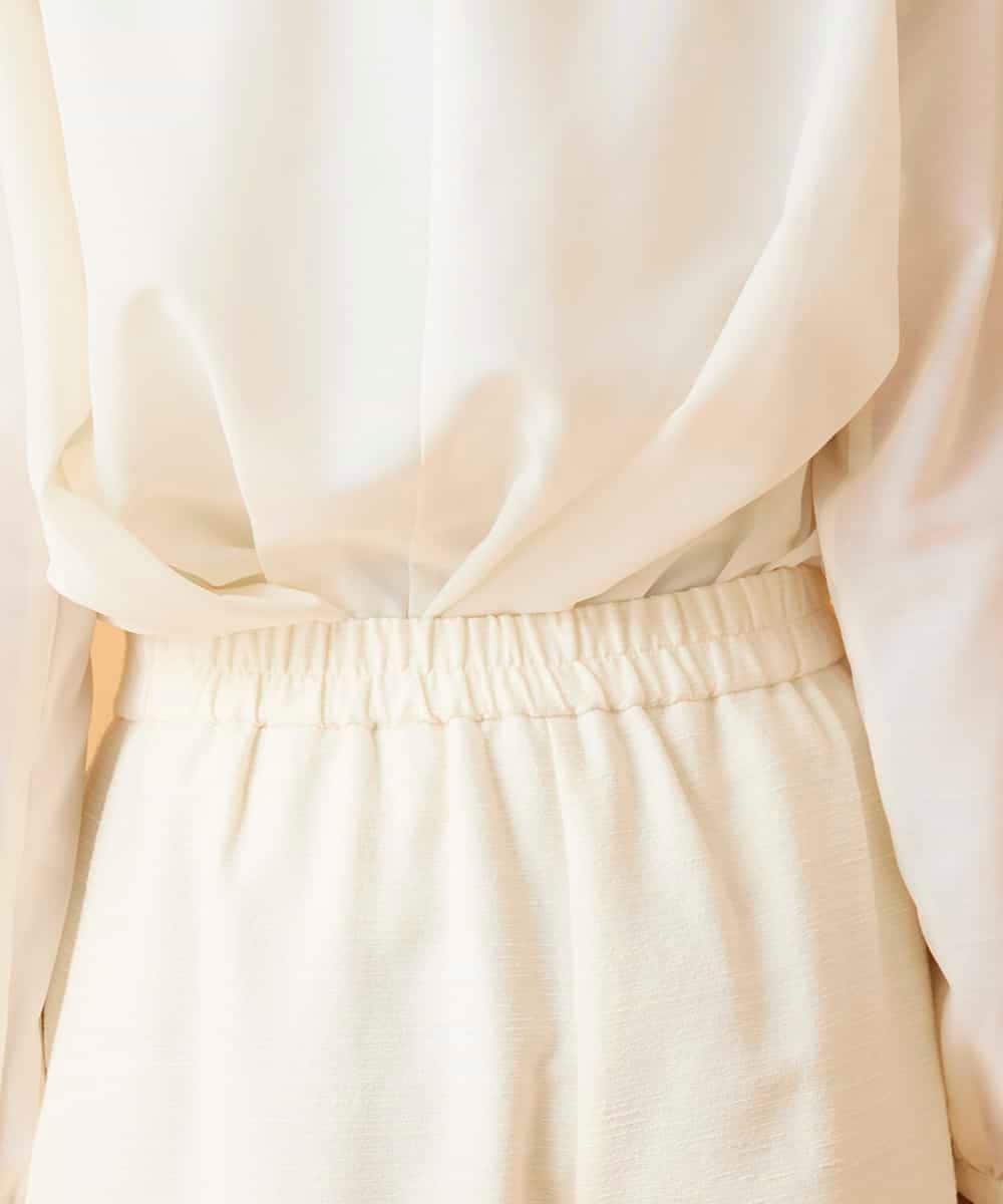 RBLED46330 HIROKO BIS(ヒロコ ビス) ジャカードストレートパンツ アイボリー