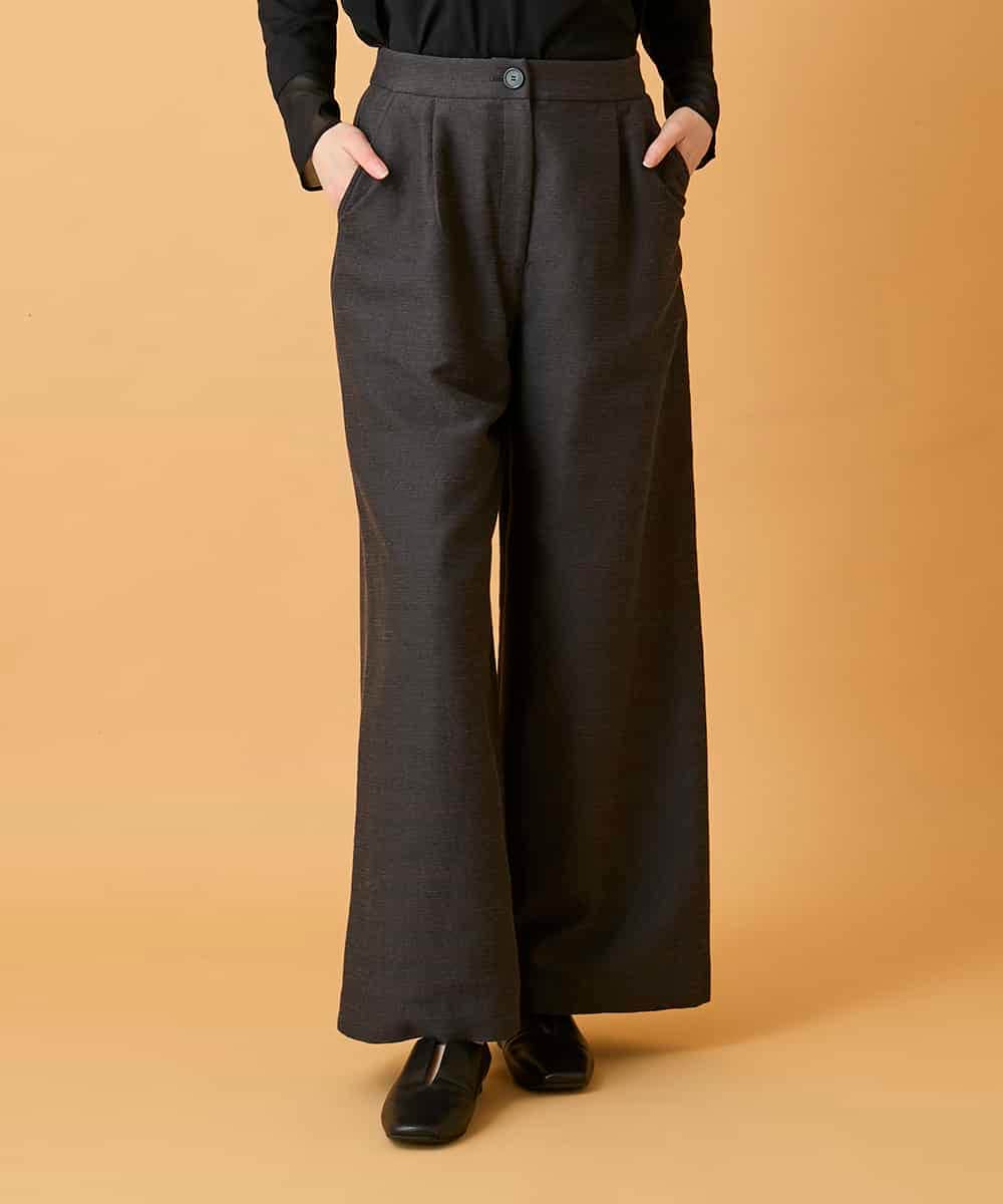 RBLED46330 HIROKO BIS(ヒロコ ビス) ジャカードストレートパンツ アイボリー