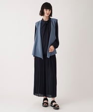 RBLFA51290 HIROKO BIS(ヒロコ ビス) ジョーゼットプリーツワイドパンツ /洗える ブラウン