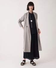 RBLFA51290 HIROKO BIS(ヒロコ ビス) ジョーゼットプリーツワイドパンツ /洗える ブラウン