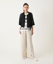 RBLFD12240 HIROKO BIS(ヒロコ ビス) センタータックスリットデザインパンツ /洗える ベージュ