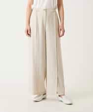 RBLFD12240 HIROKO BIS(ヒロコ ビス) センタータックスリットデザインパンツ ベージュ