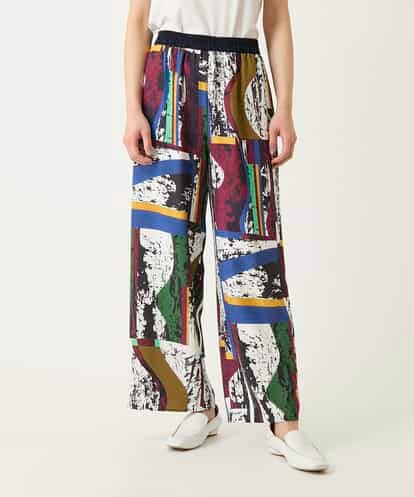 RBLFD21330 HIROKO BIS アートパネルデザインワイドパンツ