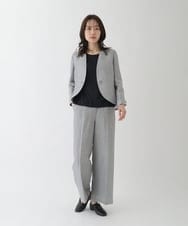 RBLFT41230 HIROKO BIS(ヒロコ ビス) センタープレス リネンワイドパンツ カーキ