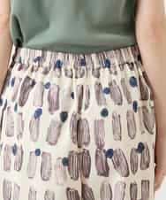 RBLGE05290 HIROKO BIS(ヒロコ ビス) エスニックモチーフスラブワイドパンツ ベージュ