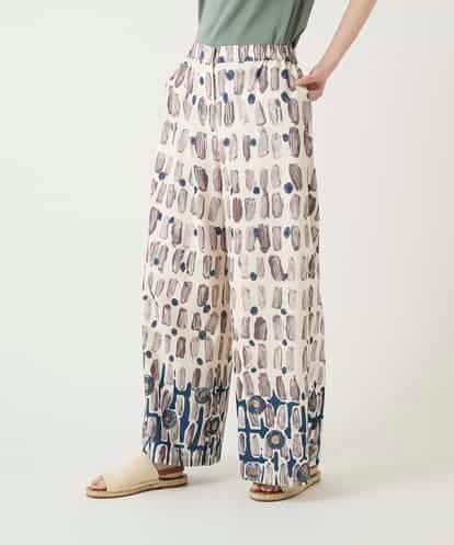 RBLGE05290  エスニックモチーフスラブワイドパンツ