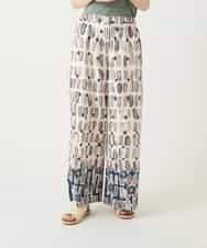 RBLGE05290 HIROKO BIS(ヒロコ ビス) エスニックモチーフスラブワイドパンツ ベージュ