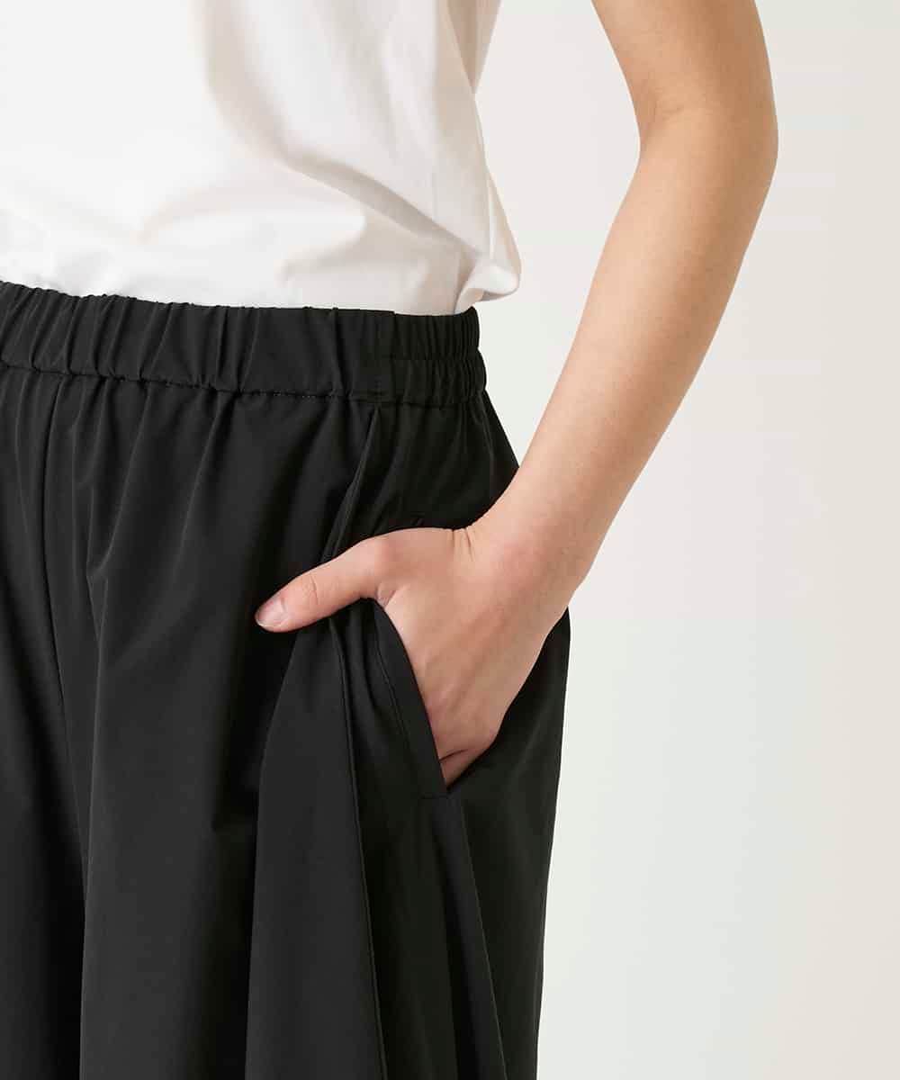 RBLGE11290 HIROKO BIS(ヒロコ ビス) サークルヘムドレープフレアパンツ ブラック