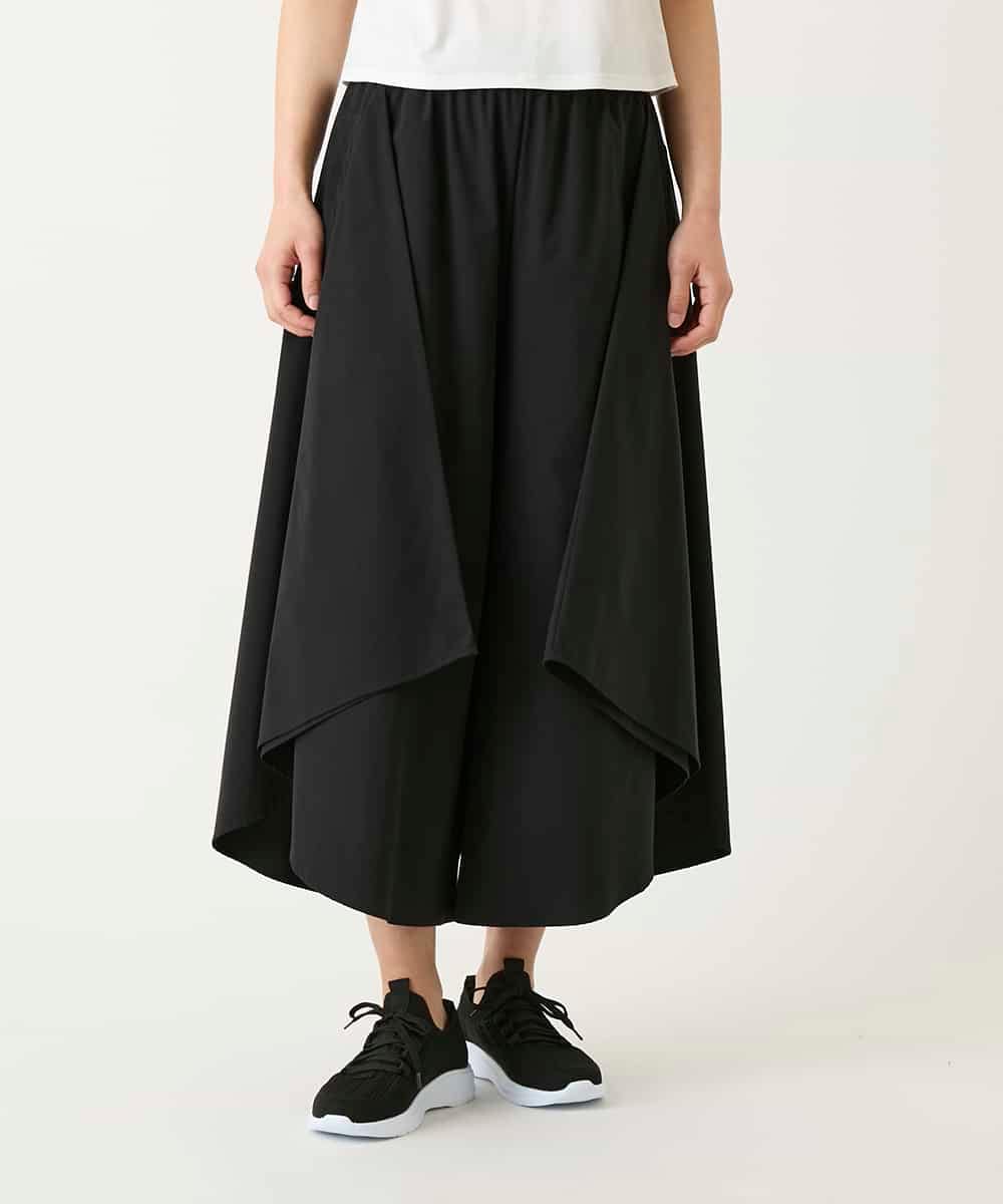 RBLGE11290 HIROKO BIS(ヒロコ ビス) サークルヘムドレープフレアパンツ ブラック