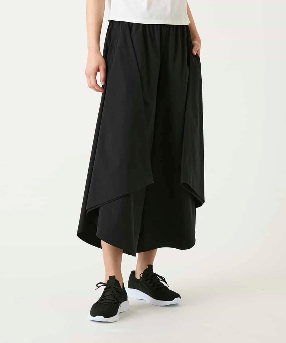 RBLGE11290 HIROKO BIS(ヒロコ ビス) サークルヘムドレープフレアパンツ ブラック