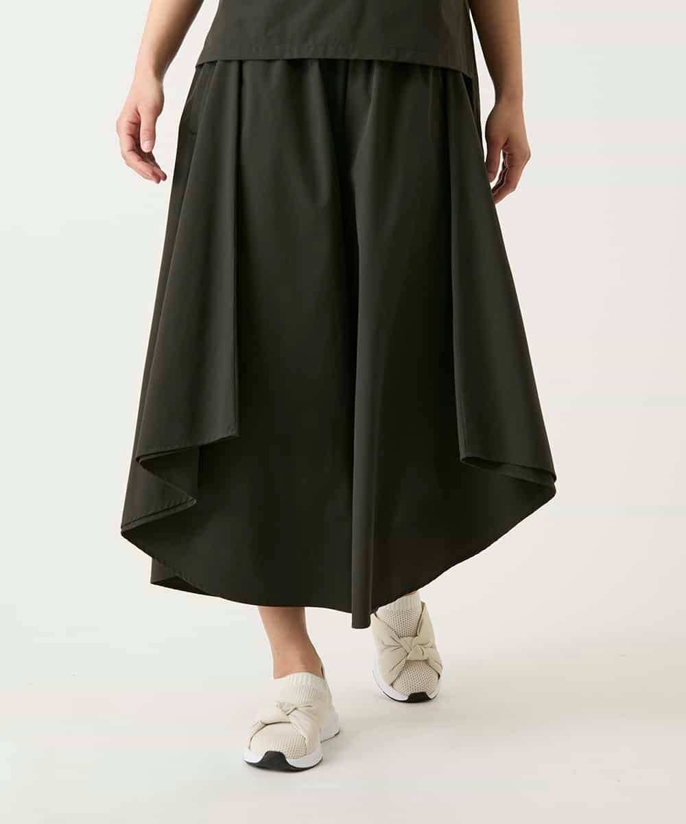 RBLGE11290 HIROKO BIS(ヒロコ ビス) サークルヘムドレープフレアパンツ ブラック