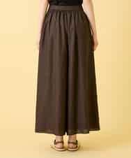 RBLGE12270 HIROKO BIS(ヒロコ ビス) 【先行予約】ウエストギャザーリネンライクワイドパンツ ブラウン