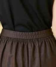 RBLGE12270 HIROKO BIS(ヒロコ ビス) 【先行予約】ウエストギャザーリネンライクワイドパンツ ブラウン