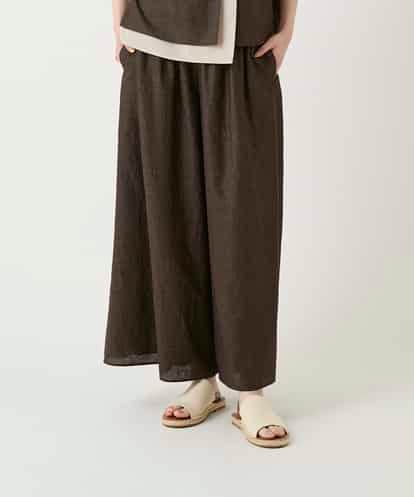 RBLGE12270  ウエストギャザーリネンライクワイドパンツ