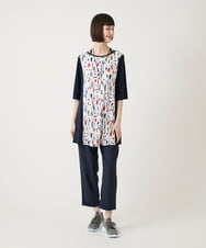 RBLGE40230 HIROKO BIS(ヒロコ ビス) ウエストギャザーストレッチパンツ ネイビー