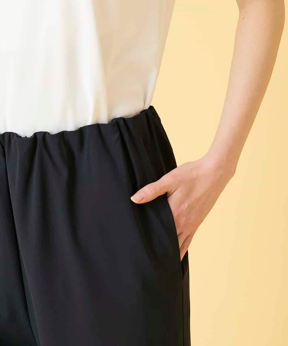 RBLGE40230 HIROKO BIS(ヒロコ ビス) 【先行予約】ウエストギャザーストレッチパンツ ネイビー