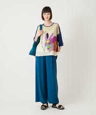 RBLGE52230 HIROKO BIS(ヒロコ ビス) 【接触冷感/UVカット/速乾】ファンクションワイドパンツ ブルー