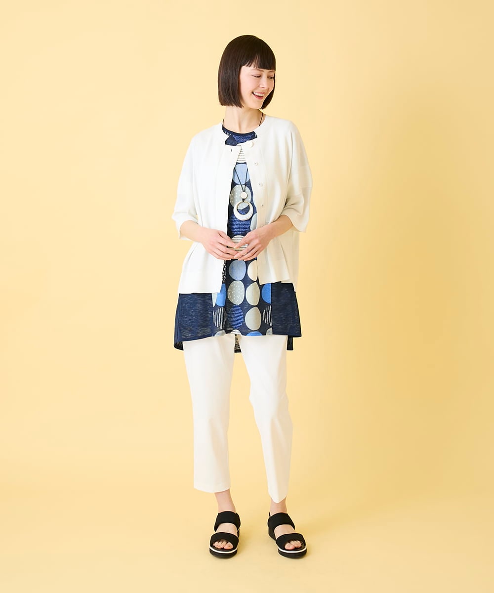 RBLGE55190 HIROKO BIS(ヒロコ ビス) 【先行予約】エアリーフィット2WAYストレッチパンツ ホワイト