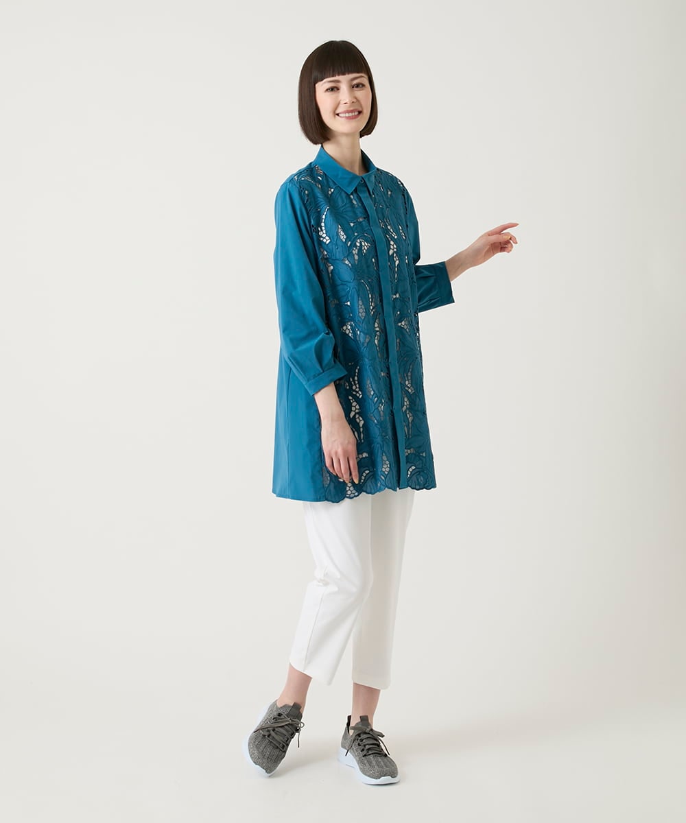 RBLGE55190 HIROKO BIS(ヒロコ ビス) エアリーフィット2WAYストレッチパンツ ホワイト