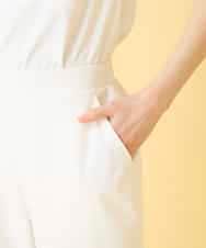 RBLGE55190 HIROKO BIS(ヒロコ ビス) 【先行予約】エアリーフィット2WAYストレッチパンツ ホワイト