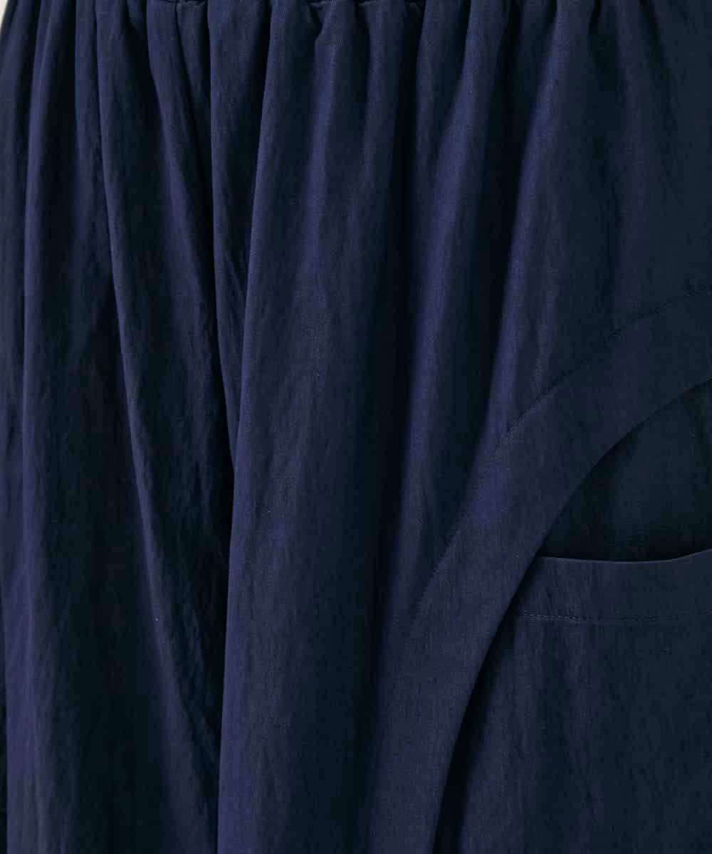 RBLGE58290 HIROKO BIS(ヒロコ ビス) 異素材ジョイントデザインワイドパンツ ネイビー