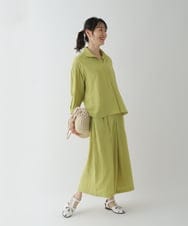 RBLGT02260 HIROKO BIS(ヒロコ ビス) 【洗濯機で洗える】ドライタッチフレアシルエットパンツ オレンジ