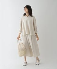 RBLGT02260 HIROKO BIS(ヒロコ ビス) 【洗濯機で洗える】ドライタッチフレアシルエットパンツ オレンジ