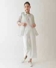 RBLHA55170 HIROKO BIS(ヒロコ ビス) 【接触冷感/吸汗速乾】ドライストレッチワイドプルオンパンツ /洗濯機で洗える ホワイト