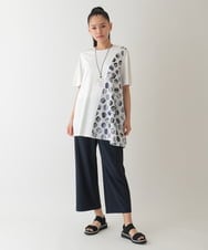 RBLHA55170 HIROKO BIS(ヒロコ ビス) 【接触冷感/吸汗速乾】ドライストレッチワイドプルオンパンツ /洗濯機で洗える ホワイト