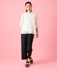 RBLHD51170 HIROKO BIS(ヒロコ ビス) ハイストレッチセミワイドパンツ /洗濯機で洗える ブラック