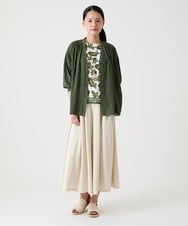 RBLHE03230 HIROKO BIS(ヒロコ ビス) ヴィンテージツイルワイドパンツ /洗える ベージュ