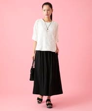 RBLHE03230 HIROKO BIS(ヒロコ ビス) ヴィンテージツイルワイドパンツ /洗える ベージュ