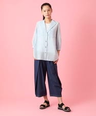 RBLHE40230 HIROKO BIS(ヒロコ ビス) 立体ポケットタックデザインパンツ /洗える ネイビー