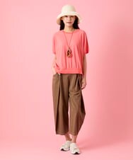RBLHE40230 HIROKO BIS(ヒロコ ビス) 立体ポケットタックデザインパンツ /洗える ネイビー