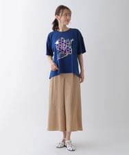 RBLHS26260 HIROKO BIS(ヒロコ ビス) 【洗濯機で洗える】リネンライクボリュームワイドパンツ グリーン